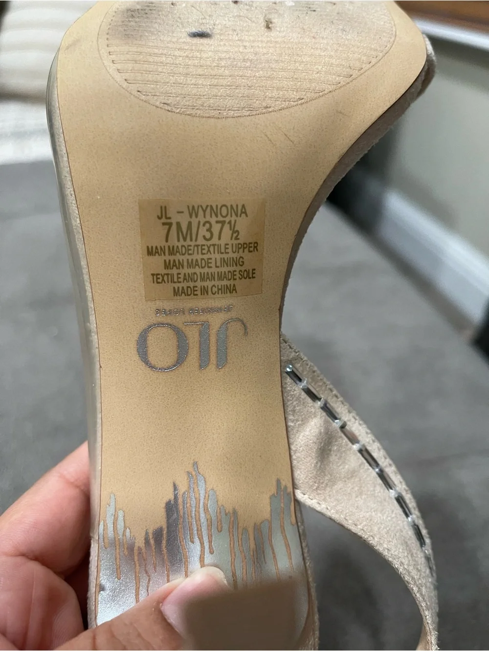 Clear Strap Nude Slingback Heels by JLo
